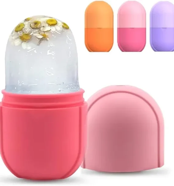 2-IN-1 Silicon Ice Roller, Beauty Ice Cube Roller Massager for Face